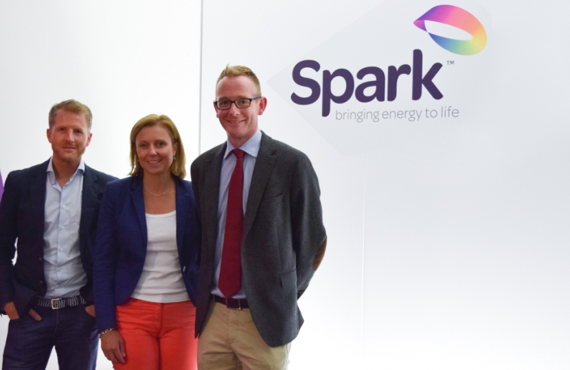 Alongside Chris Gauld, CEO of Spark Energy and John Lamont MP