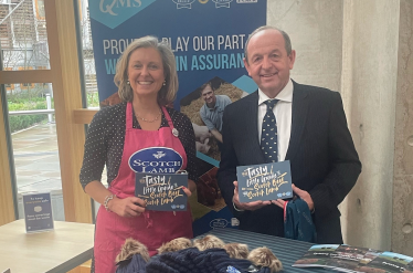 Photo of Rachael Hamilton MSP with George Purves of United Auctions